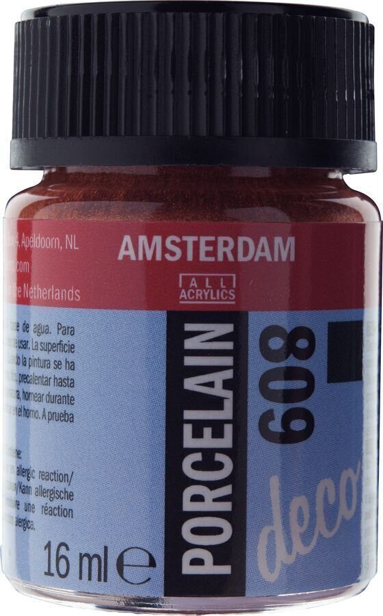 Peinture porcelaine Amsterdam Deco Peinture pour porcelaine Copper Opaque 16 ml 1 pc