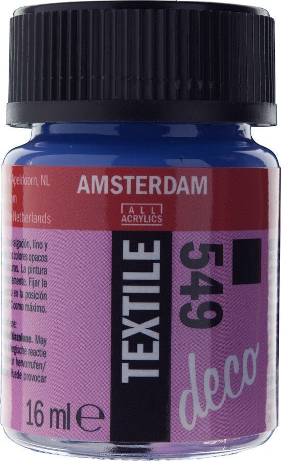Peinture pour tissu Amsterdam 59165490 Peinture pour tissu 549 Blue Violet Opaque 16 ml 1 pc