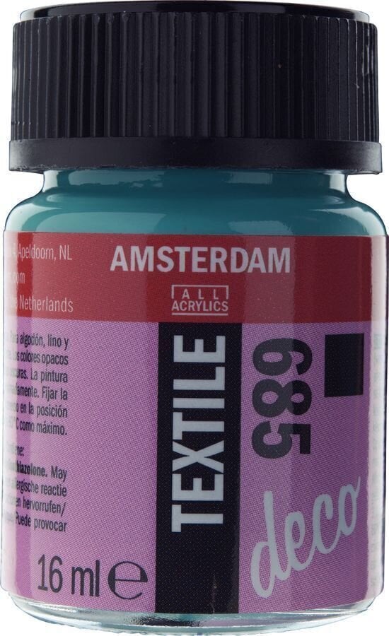 Peinture pour tissu Amsterdam 59166850 Peinture pour tissu 685 Turquoise Opaque 16 ml 1 pc