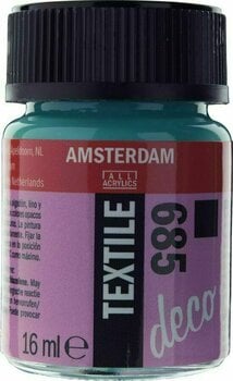 Peinture pour tissu Amsterdam 59166850 Peinture pour tissu 685 Turquoise Opaque 16 ml 1 pc - 1
