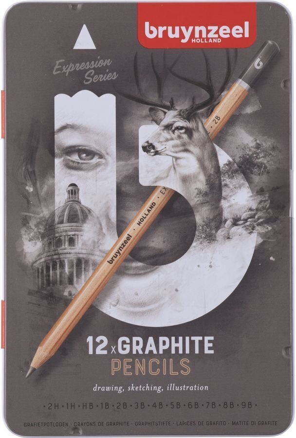 Grafietpotlood Bruynzeel Set of Graphite Pencils 12 stuks