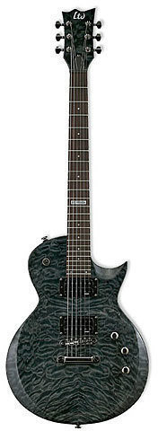 Elektriska gitarrer ESP LTD EC 100 QM STBK