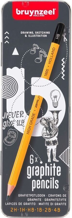 Ołówek grafitowy Bruynzeel Zestaw ołówków grafitowych 6 szt