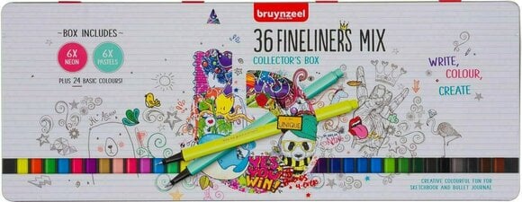маркери Bruynzeel Fineliner 36 Финлайн 36 бр - 1