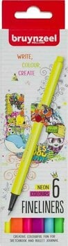 Marqueur Bruynzeel Fineliner Neon 6 Cartouche d'encre 6 pièces - 1