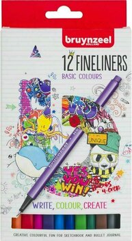 Markeerstift Bruynzeel Fineliner 12  Fine Liner 12 stuks - 1