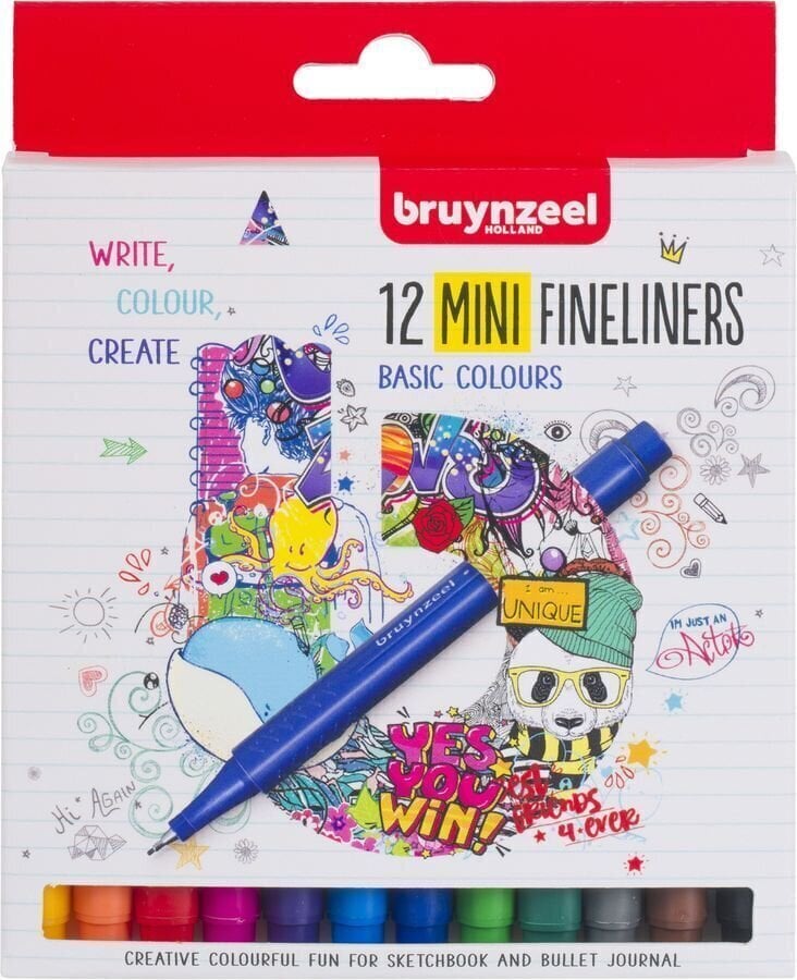 Marcador Bruynzeel Fineliner Mini 12 Recambio de tinta 12 uds.