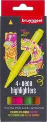 Markierstift Bruynzeel Highlighters Markierstift Neon 4 Stck