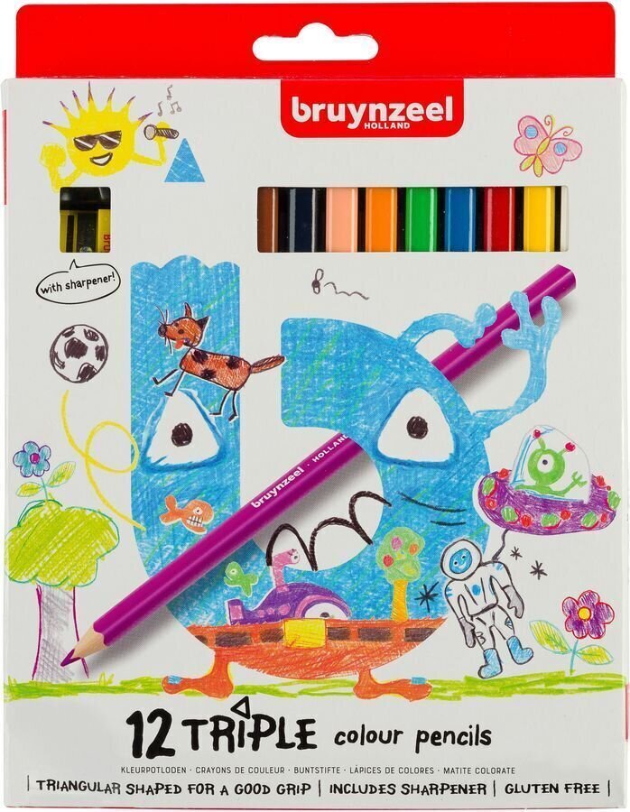 Matite per bambini Bruynzeel Ensemble de crayons pour enfants 12 pezzi