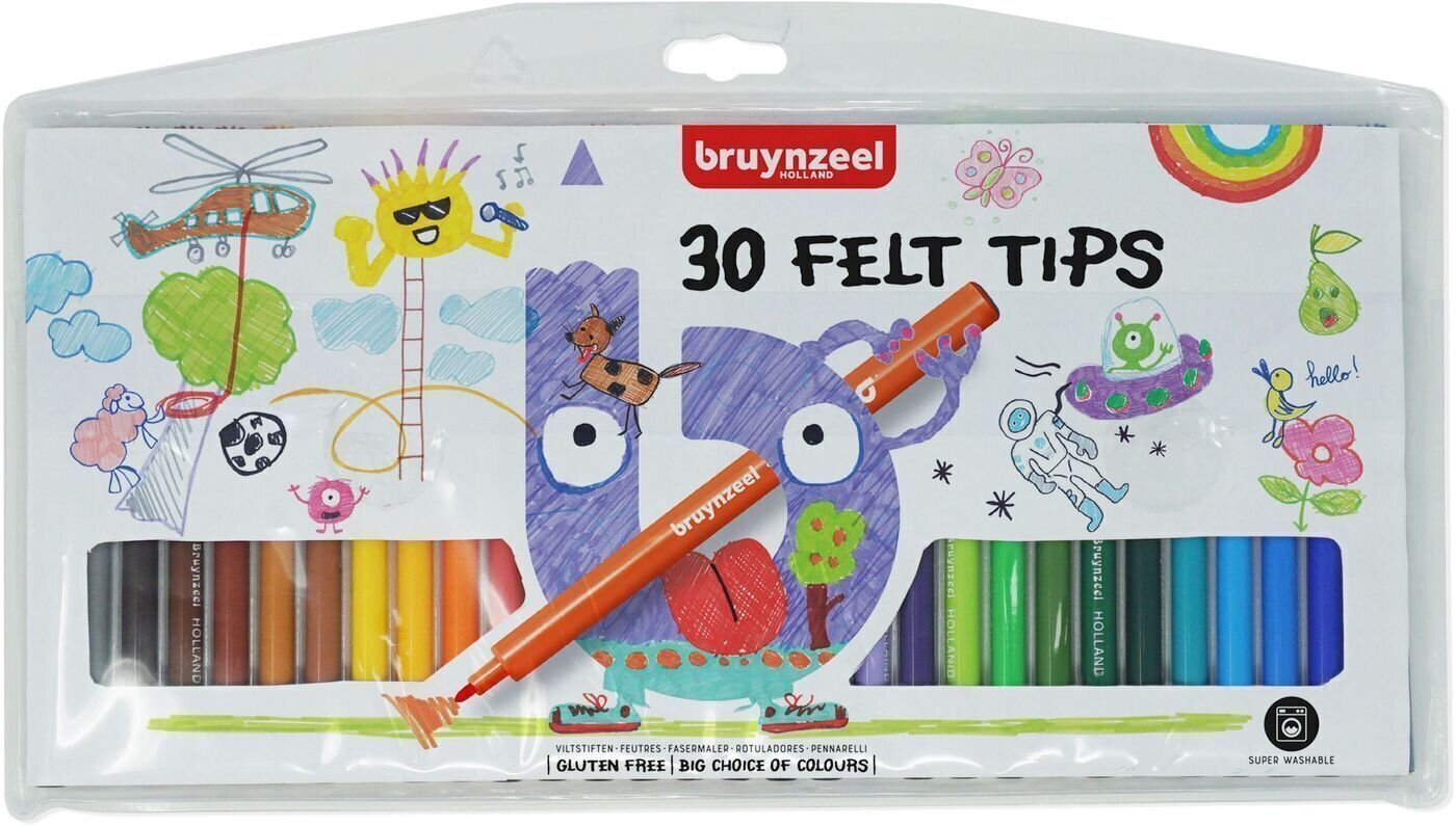 Felt-Tip Pen Bruynzeel Kids Felt Tips 30 pcs