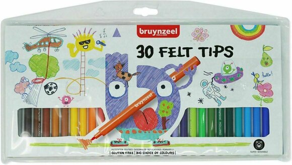 Felt-Tip Pen Bruynzeel Kids Felt Tips 30 pcs - 1