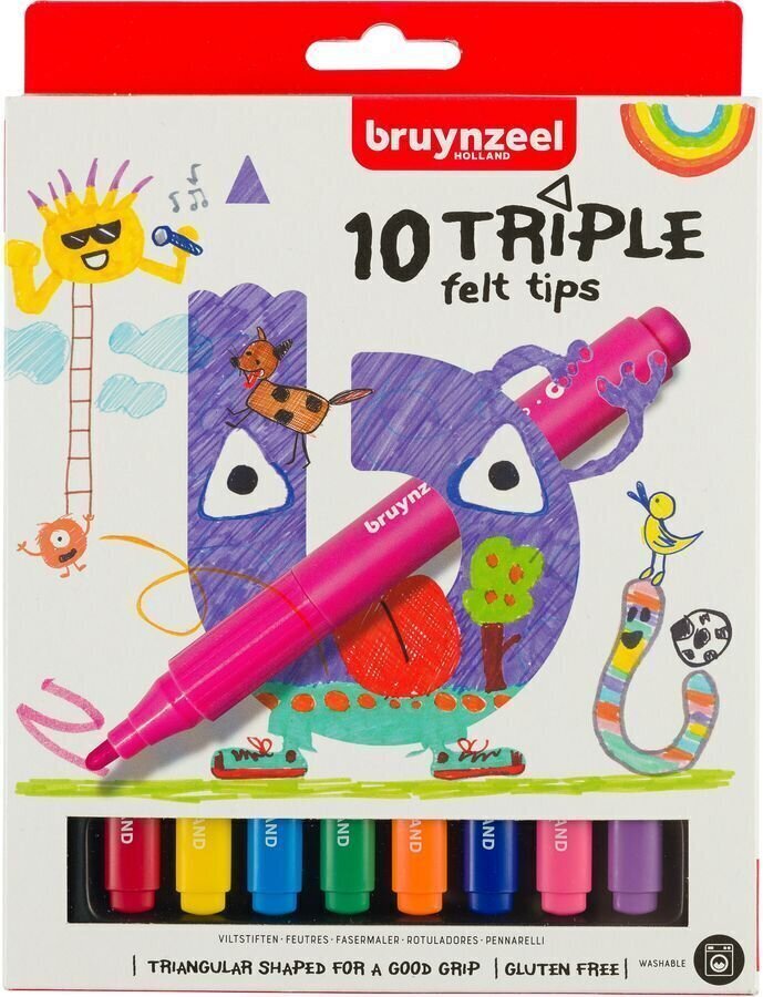Pennarell Bruynzeel Markers Triple 10 pezzi