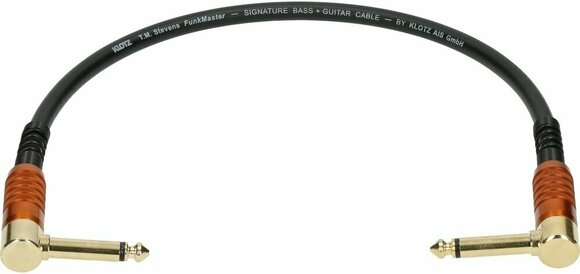 Cablu Patch, cablu adaptor Klotz Pedal Patcher T.M.Stevens FunkMaster TMRR-0020 Negru 20 cm Oblic - Oblic - 1