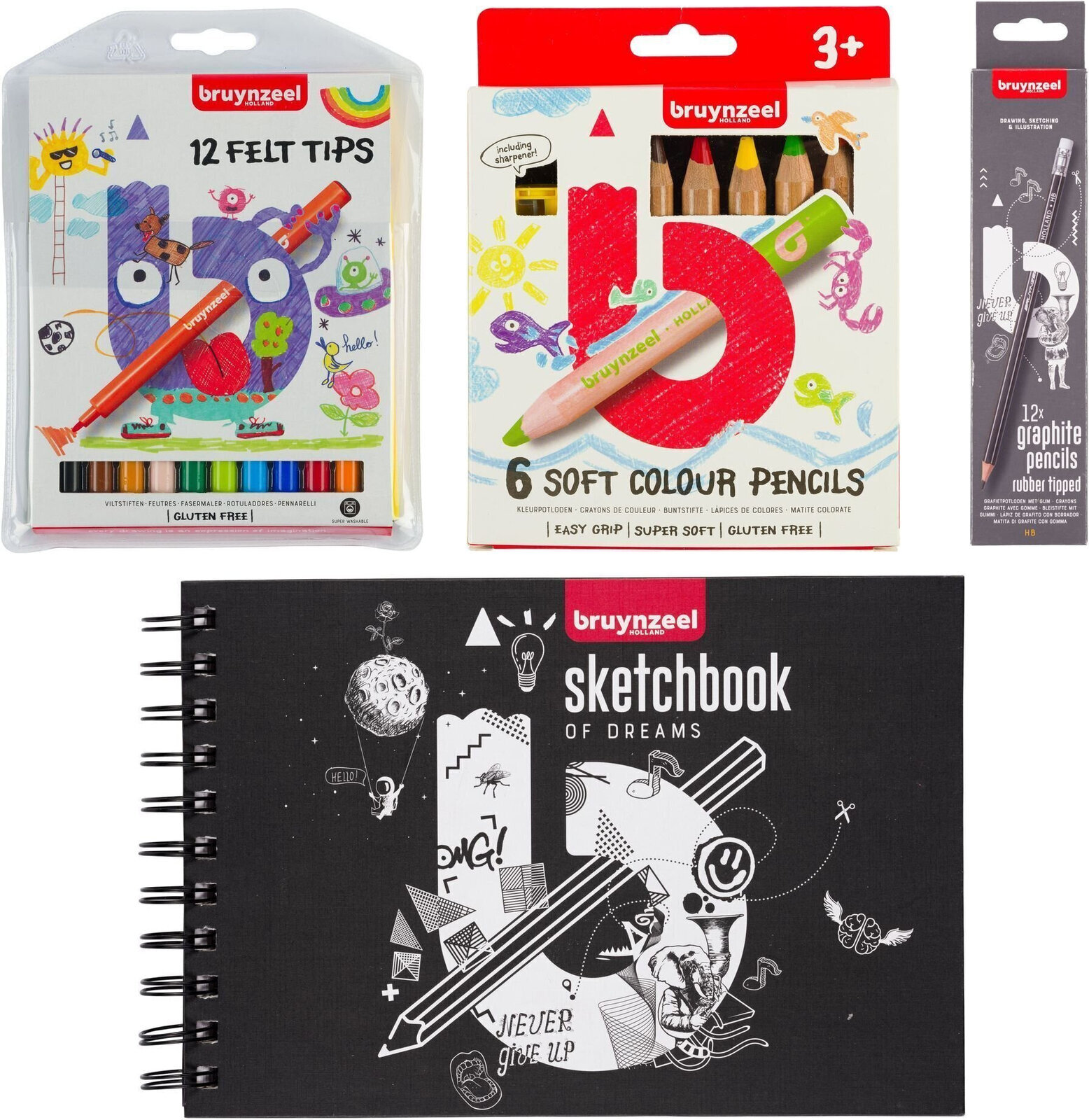 Felt-Tip Pen Bruynzeel Kids Felt Tips Markers Set