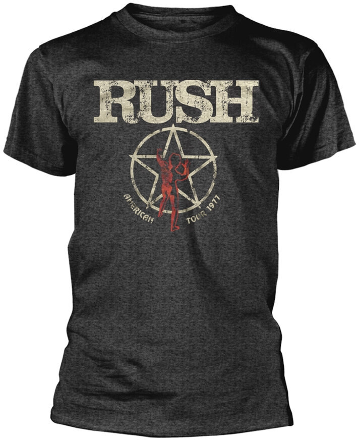 T-shirt Rush T-shirt American Tour 1977 Homme Grey XL