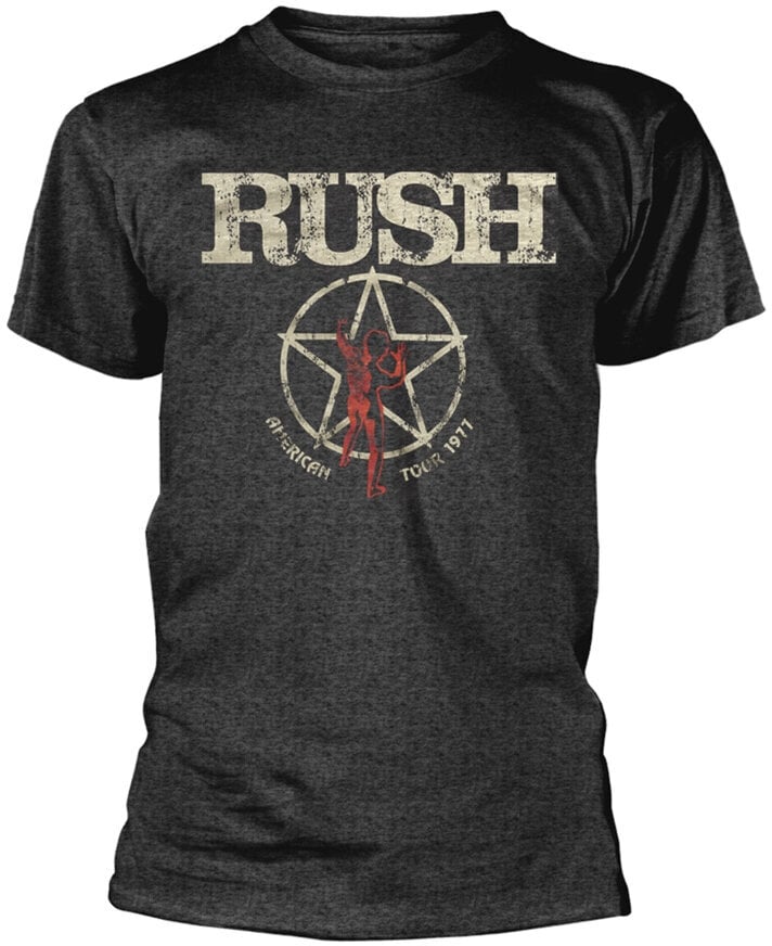 T-Shirt Rush T-Shirt American Tour 1977 Herren Grey 3XL