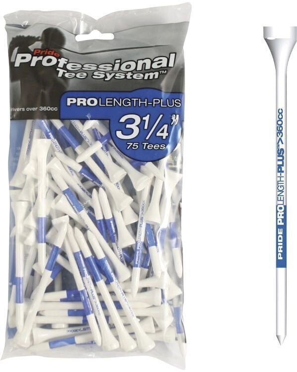 Golf tee Pride Tee Professional Tee System (PTS) 3 1/4 Inch Blue 75 pcs