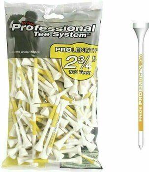 Golf Tees Pride Tee Professional Tee System (PTS) 2 3/4 Inch Yellow 100 pcs - 1