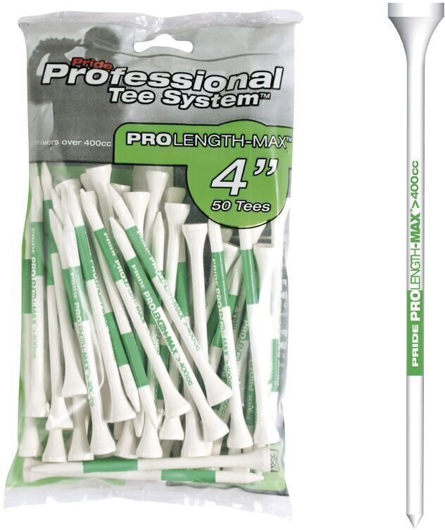 Golf-Tees Pride Tee Professional Tee System (PTS) 4 Inch Green 50 pcs