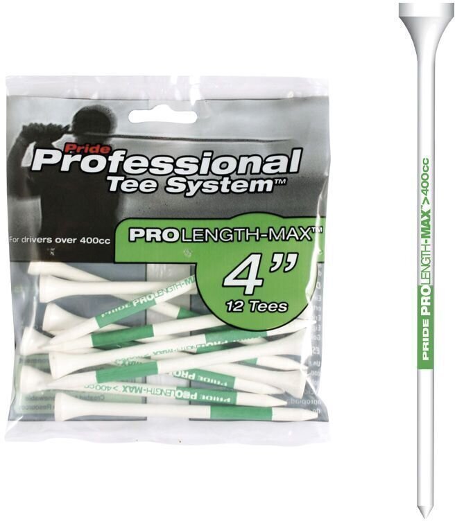 Golf-Tees Pride Tee Professional Tee System (PTS) 4 Inch Green 12 pcs