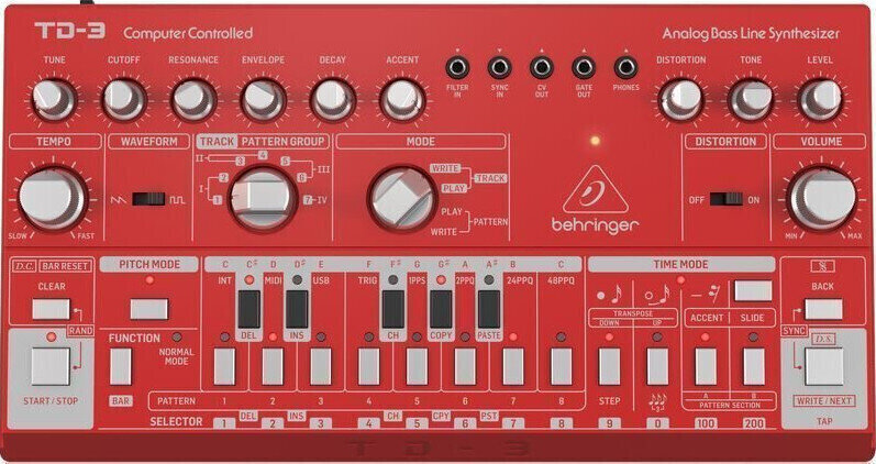 Synthesizer Behringer TD-3 Rdeča