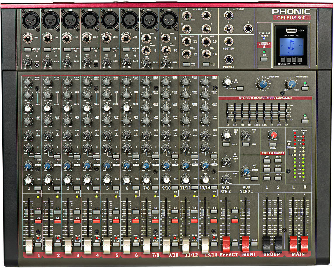 Table de mixage analogique Phonic CELEUS-800