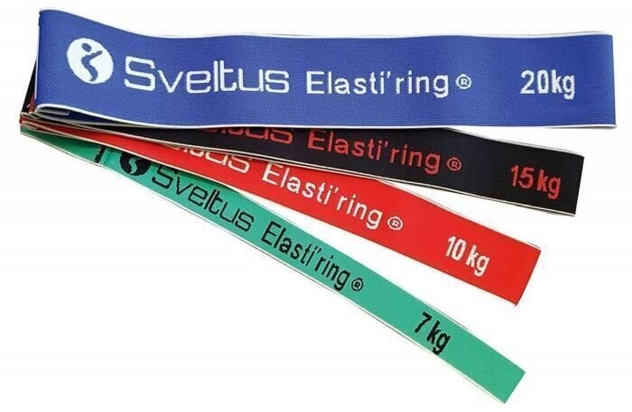 Resistance Band Sveltus Set of 4 Elasti'ring 7 kg-10 kg-15 kg-20 kg Multi Resistance Band