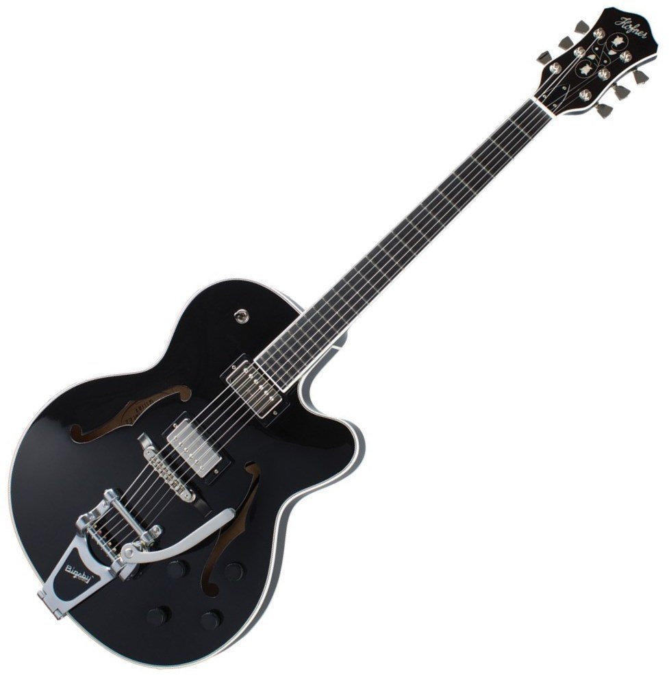 Halbresonanz-Gitarre Höfner HTP-E2-BK-0 Schwarz