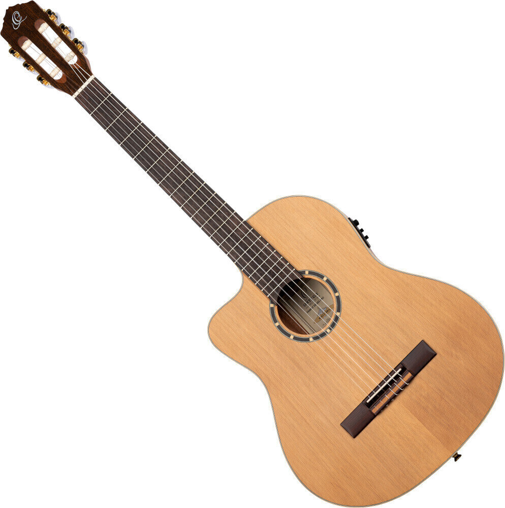 Klassisk gitarr med förförstärkare Ortega RCE131SN-L 4/4 Natural