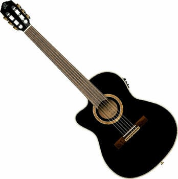 Classical Guitar with Preamp Ortega RCE138-T4BK-L 4/4 Black - 1