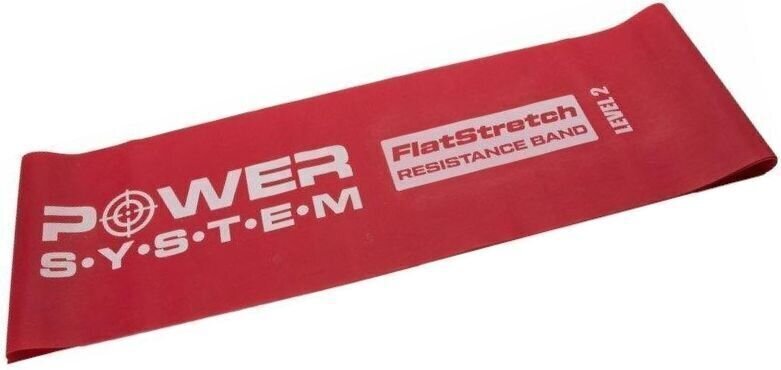 Faixa de resistência Power System Flat Stretch Band 4,5 kg Red Faixa de resistência