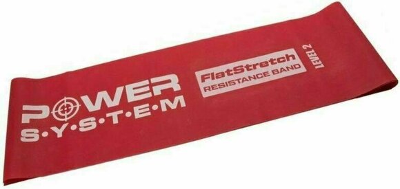 Faixa de resistência Power System Flat Stretch Band 4,5 kg Red Faixa de resistência - 1