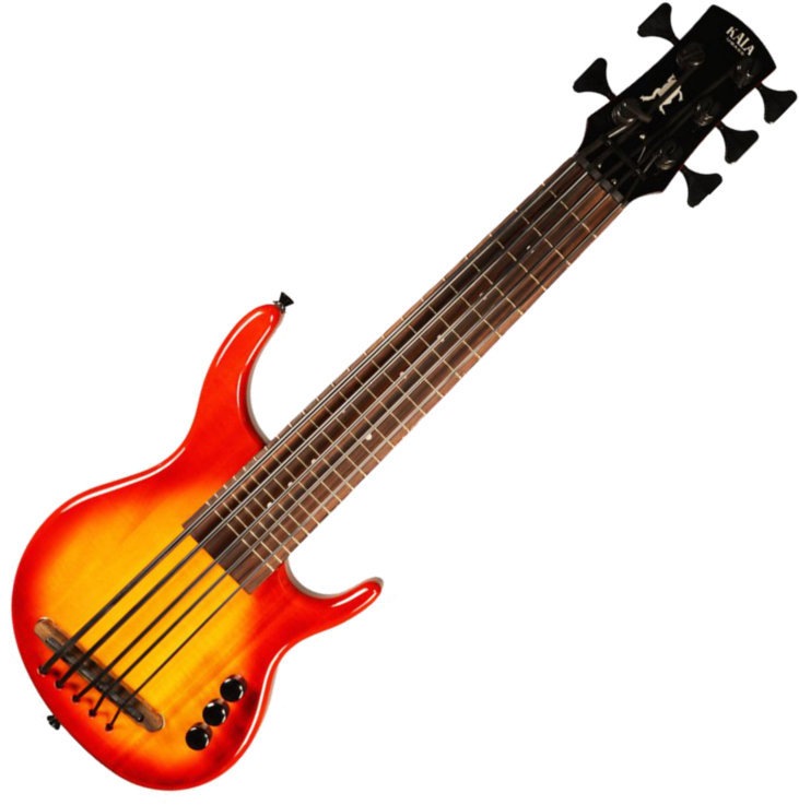 Basszus ukulele Kala Solid U-Bass 5-String Fretted CHBR