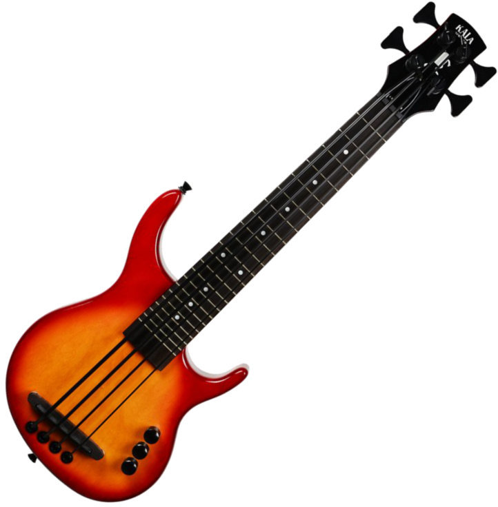 Basové ukulele Kala Solid U-Bass 4-String Fretted CHBR