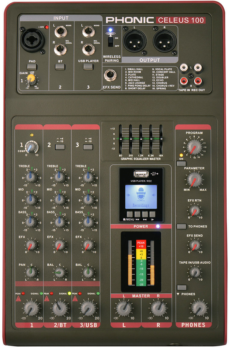Table de mixage analogique Phonic Celeus 100