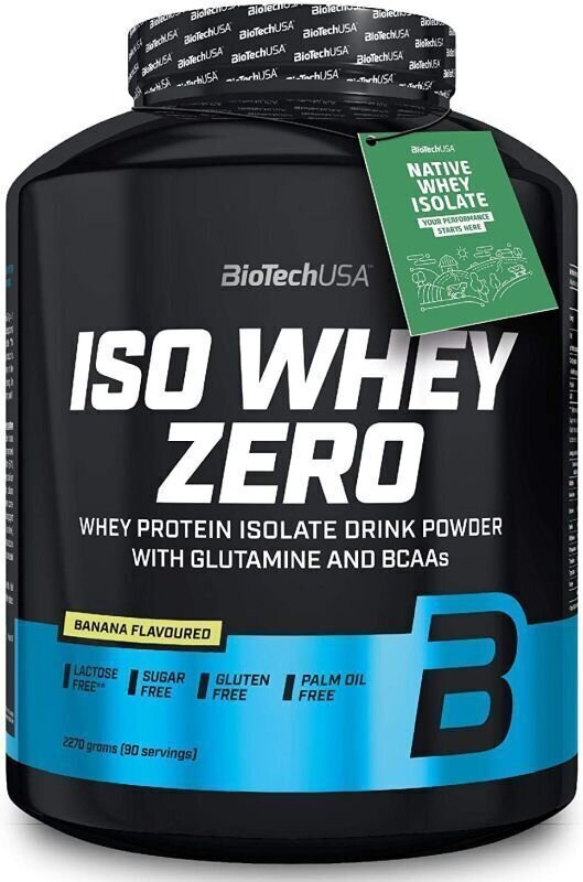 Proteinový izolát BioTechUSA Iso Whey Zero Native Čokoláda-Karamelka 2270 g Proteinový izolát