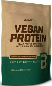 Kasvipohjainen proteiini BioTechUSA Vegan Protein Chocolate-Cinnamon 500 g Kasvipohjainen proteiini - 1
