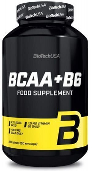 Aminokisline / BCAA BioTechUSA BCAA+B6 100 tabs Brez okusa Tablete Aminokisline / BCAA