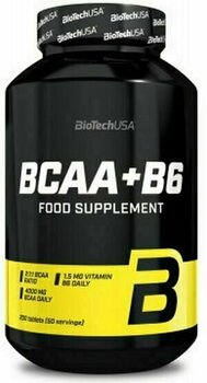 Aminokyseliny / BCAA BioTechUSA BCAA+B6 100 tabs Bez příchutě Tablety Aminokyseliny / BCAA - 1