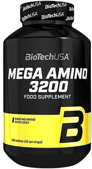 Аминокиселини и BCAA BioTechUSA Mega Amino 100 tabs Без вкус Таблетки Аминокиселини и BCAA