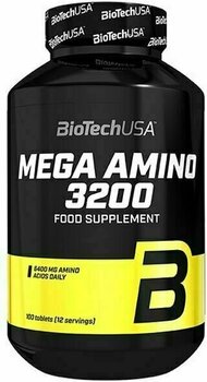 Aminokyseliny / BCAA BioTechUSA Mega Amino 100 tabs Bez příchutě Tablety Aminokyseliny / BCAA - 1