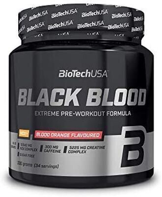 Anabolizzante e stimolante pre-allenamento BioTechUSA Black Blood NOX+ Arancia rossa 330 g Anabolizzante e stimolante pre-allenamento
