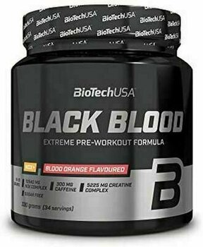 Anabolizers and Pre-workout Stimulant BioTechUSA Black Blood NOX+ Red Orange 330 g Anabolizers and Pre-workout Stimulant - 1