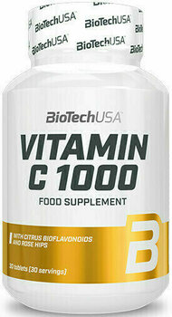 Vitamine C BioTechUSA Vitamin C Pas de saveur Comprimés Vitamine C - 1