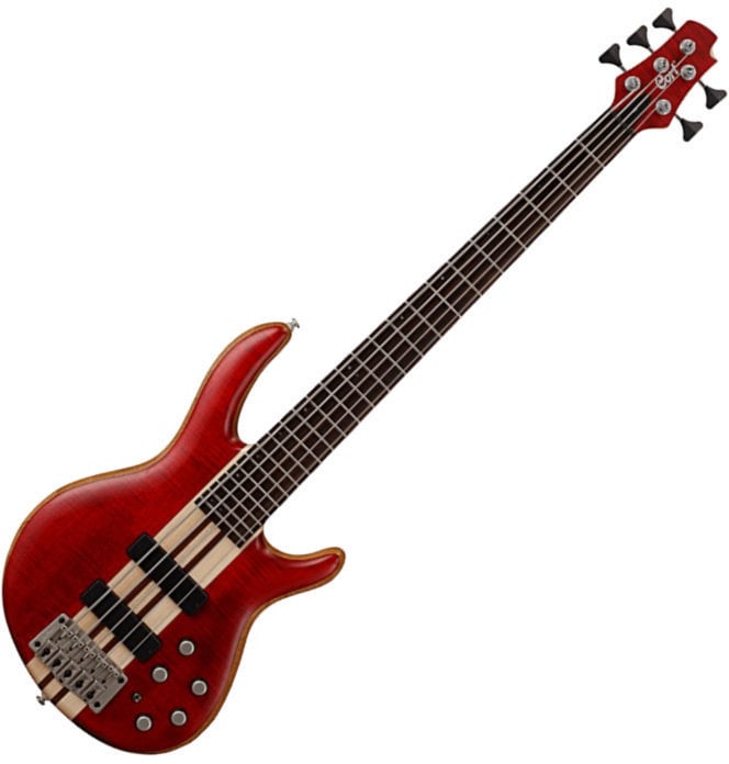 5-string Bassguitar Cort A5 Plus FMMH Open Pore Black Cherry