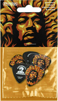 Plektrum Dunlop Jimi Hendrix Guitars VD Fire 6 Plektrum - 1