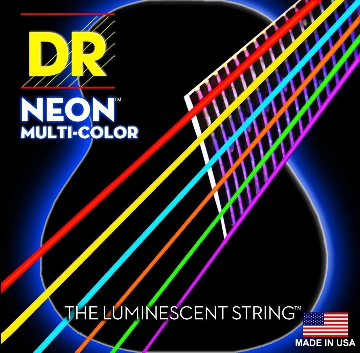 Struny pro akustickou kytaru DR Strings MCA-12 Neon