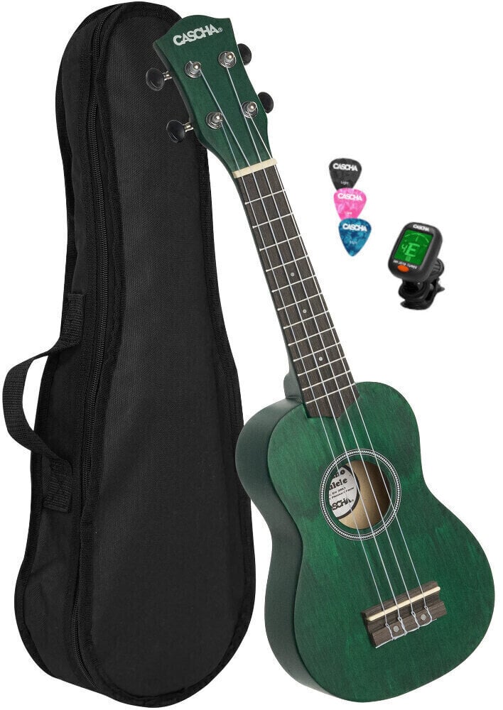 Sopránové ukulele Cascha HH 3972 EN Sopránové ukulele Green