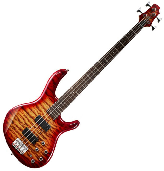 4-string Bassguitar Cort Action DLX Plus Cherry Red Sunburst