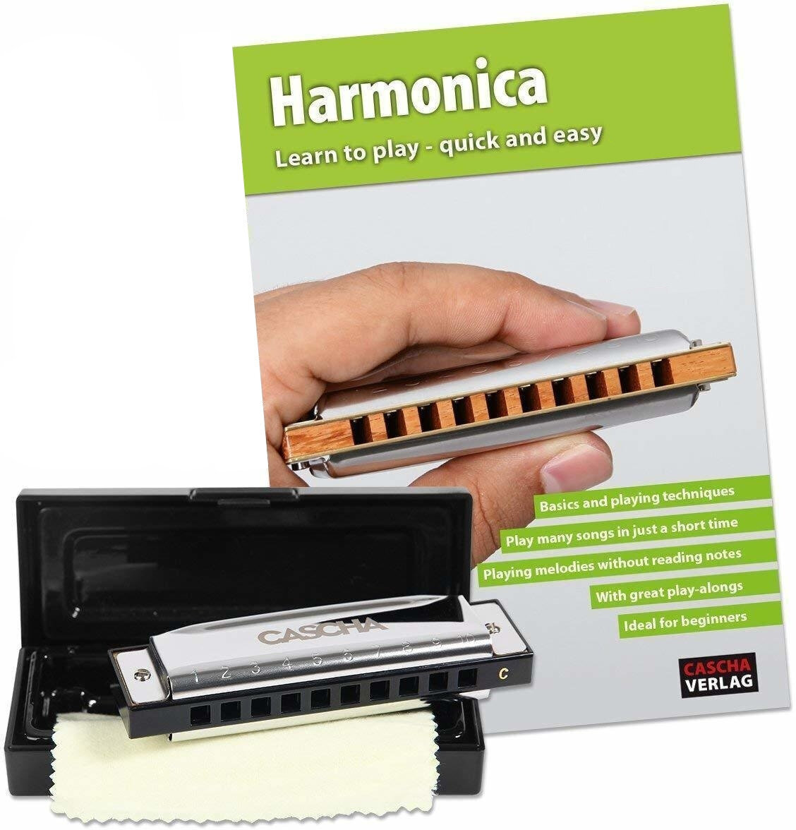Diatonisch Mundharmonika Cascha HH 1630 EN Master Edition Blues Set